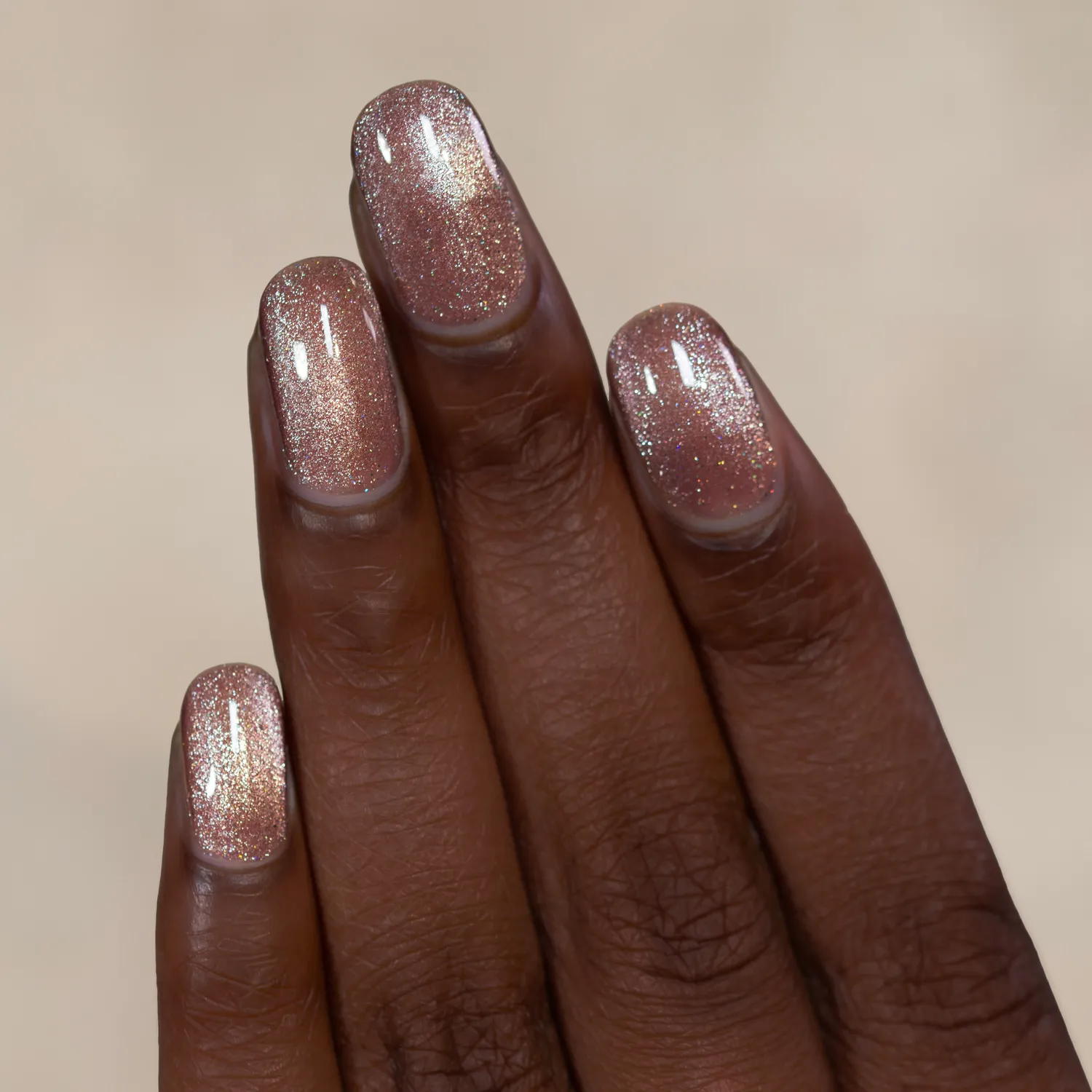 ILNP Velvet Velveteen magnetiskt nagellack brun holo