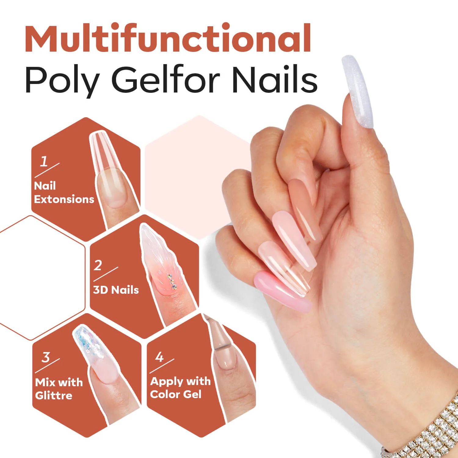 Modelones Solid Extension polygel non-sticky hemafri