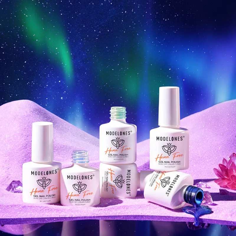 Modelones Violet Sparkle gellack 6-pack glitter