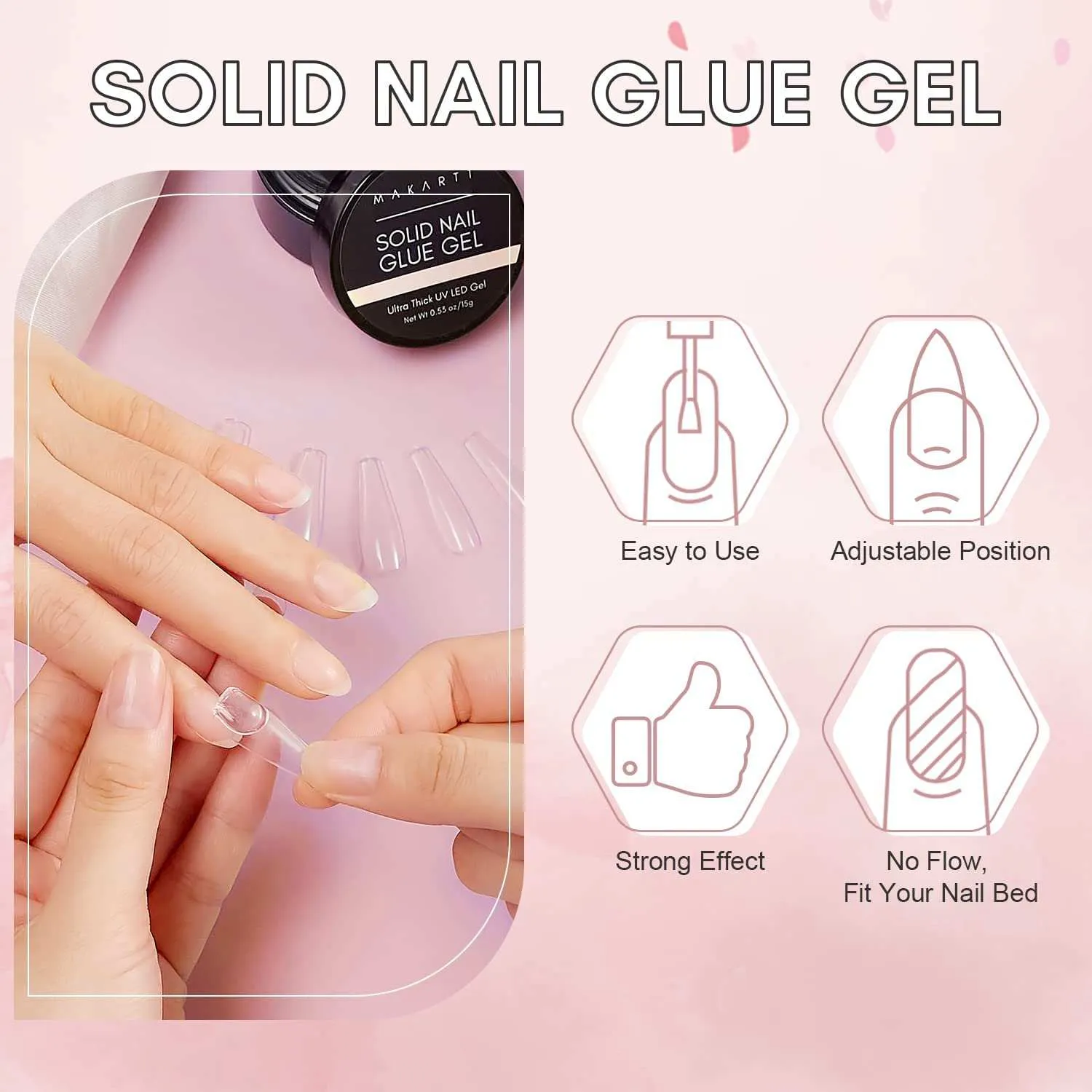 Makartt Solid Nail Gel nagellim clear 15g fast