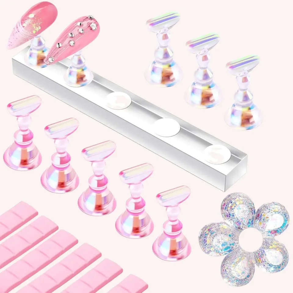 Makartt Nail Stand nagelställ aurora clear flower 10-pack