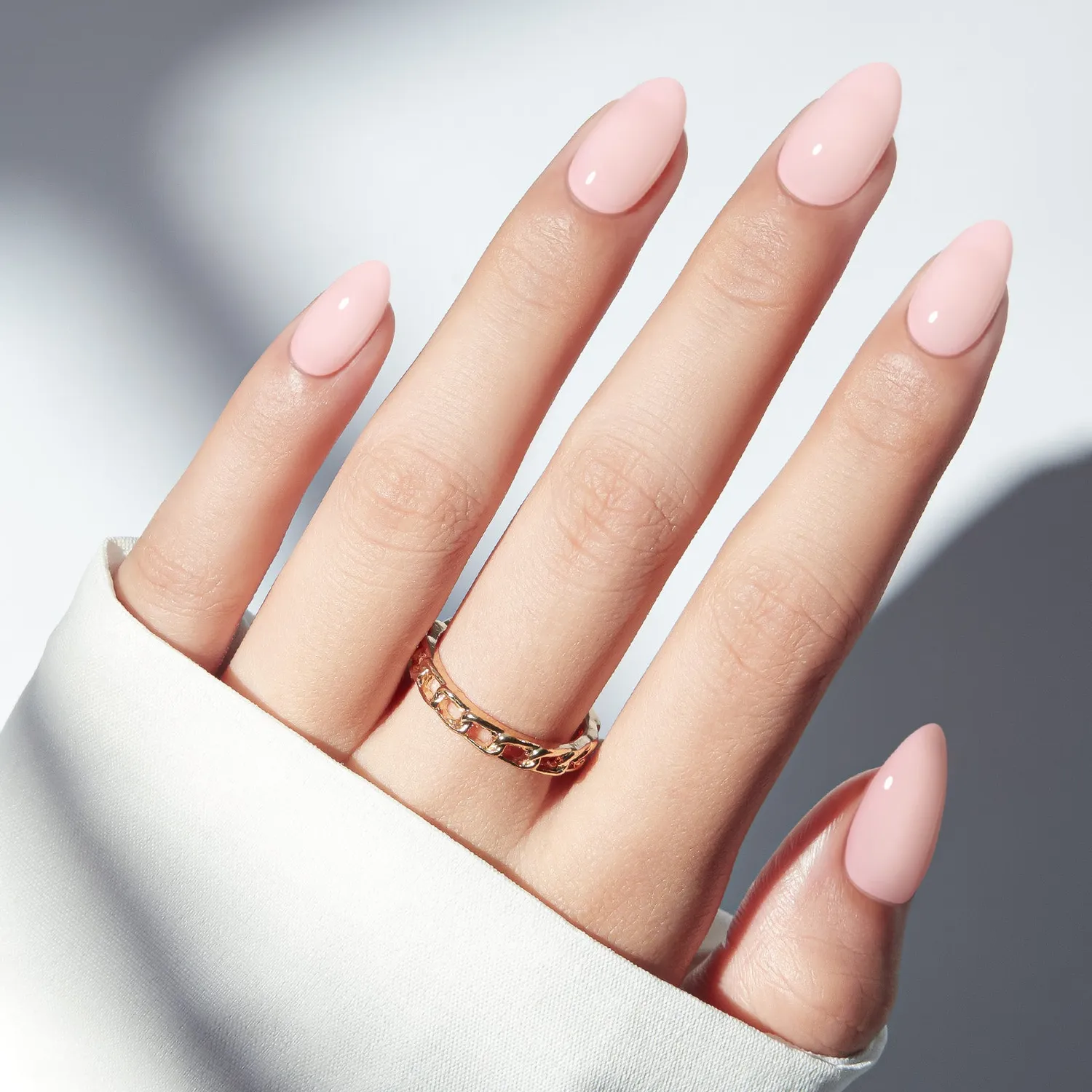 modelones Dual Glow lösnaglar rosa vit cream