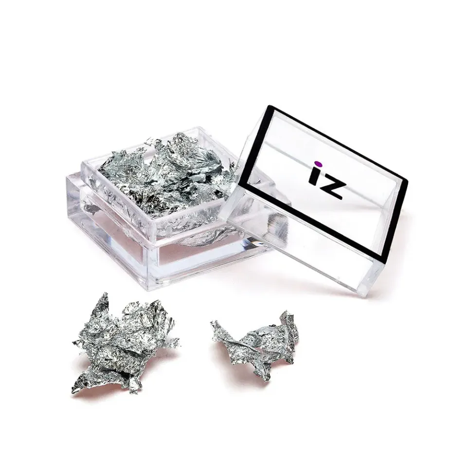 Iz Beauty Silver Leaf nagelfolie silver metallic