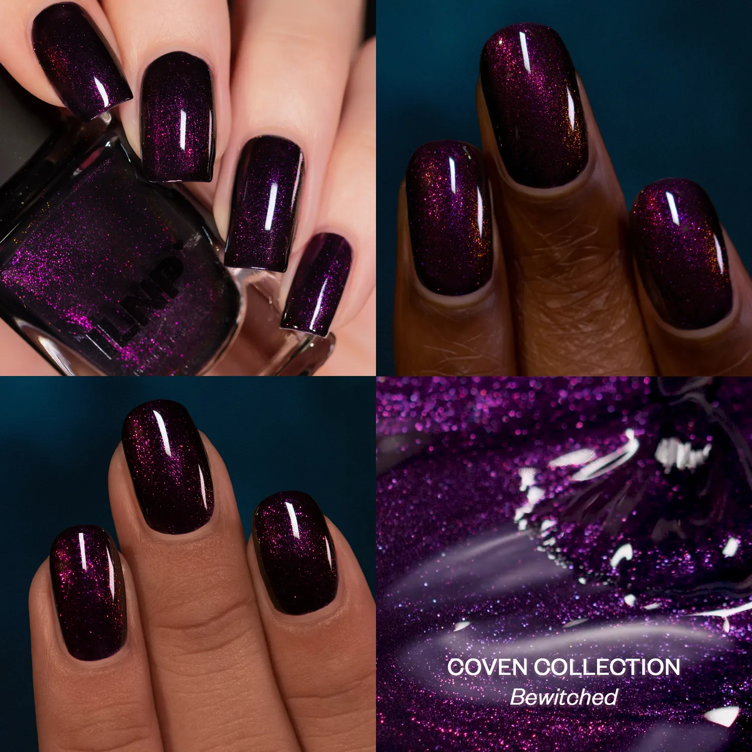 ILNP Coven Bewitched nagellack mörklila shimmer