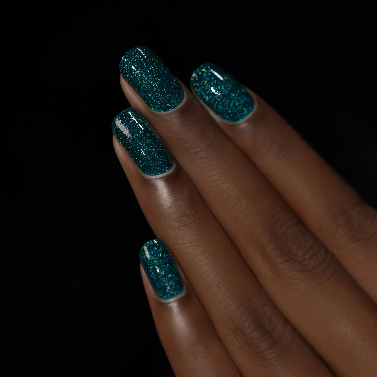 ILNP Cheers nagellack mörkgrönt holografiskt