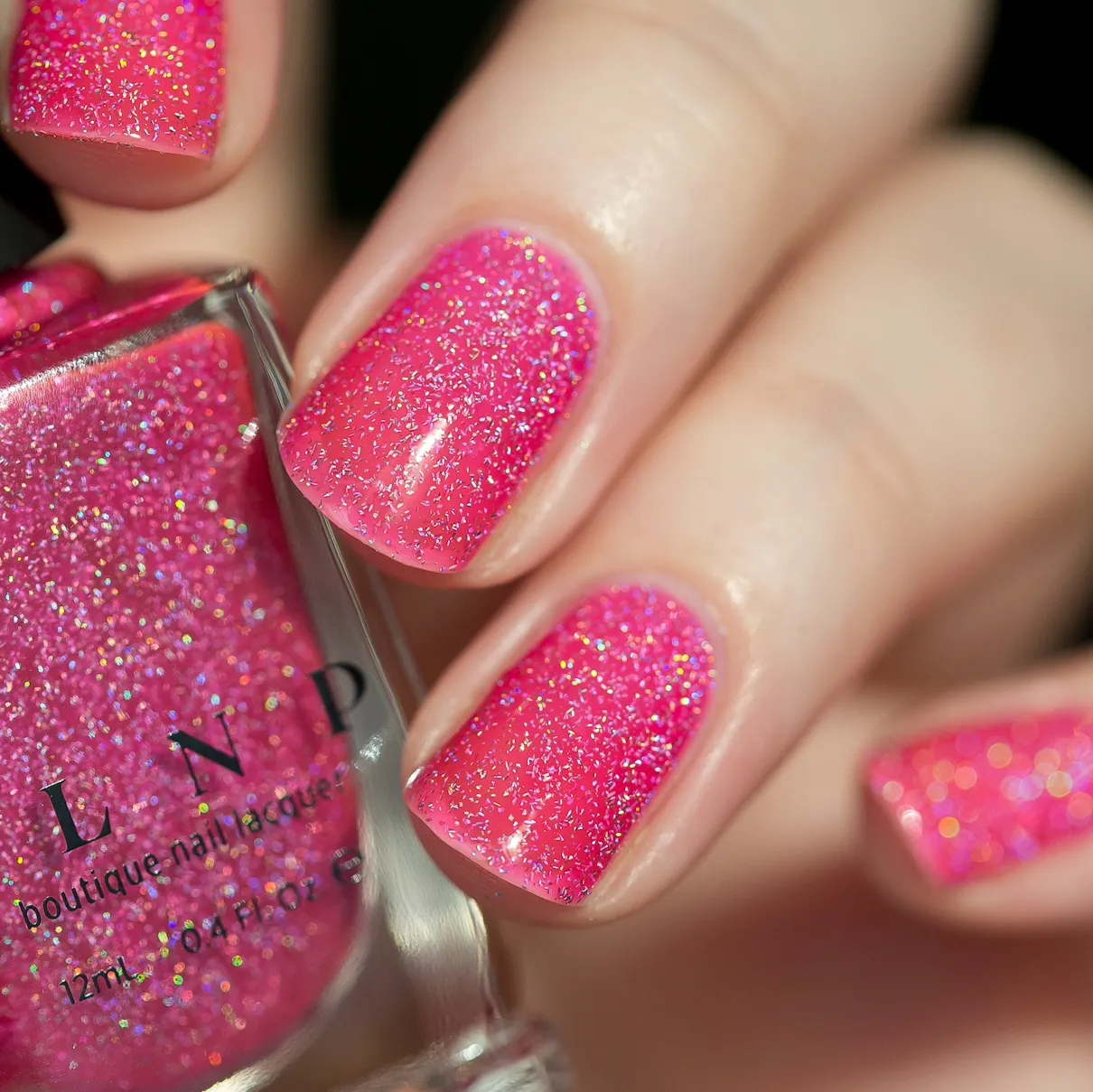 ILNP Misbehaving nagellack neonrosa holo jelly