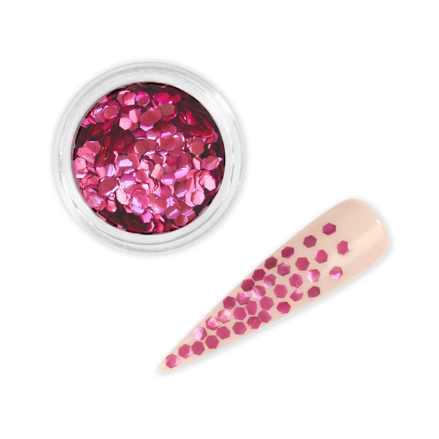 Iz Beauty Cerise Hexagon glitter 6 g cerise