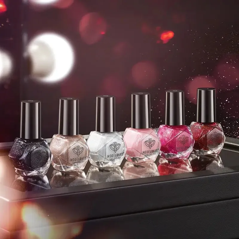 Modelones Rebellion nagellack 6-pack cat eye svart