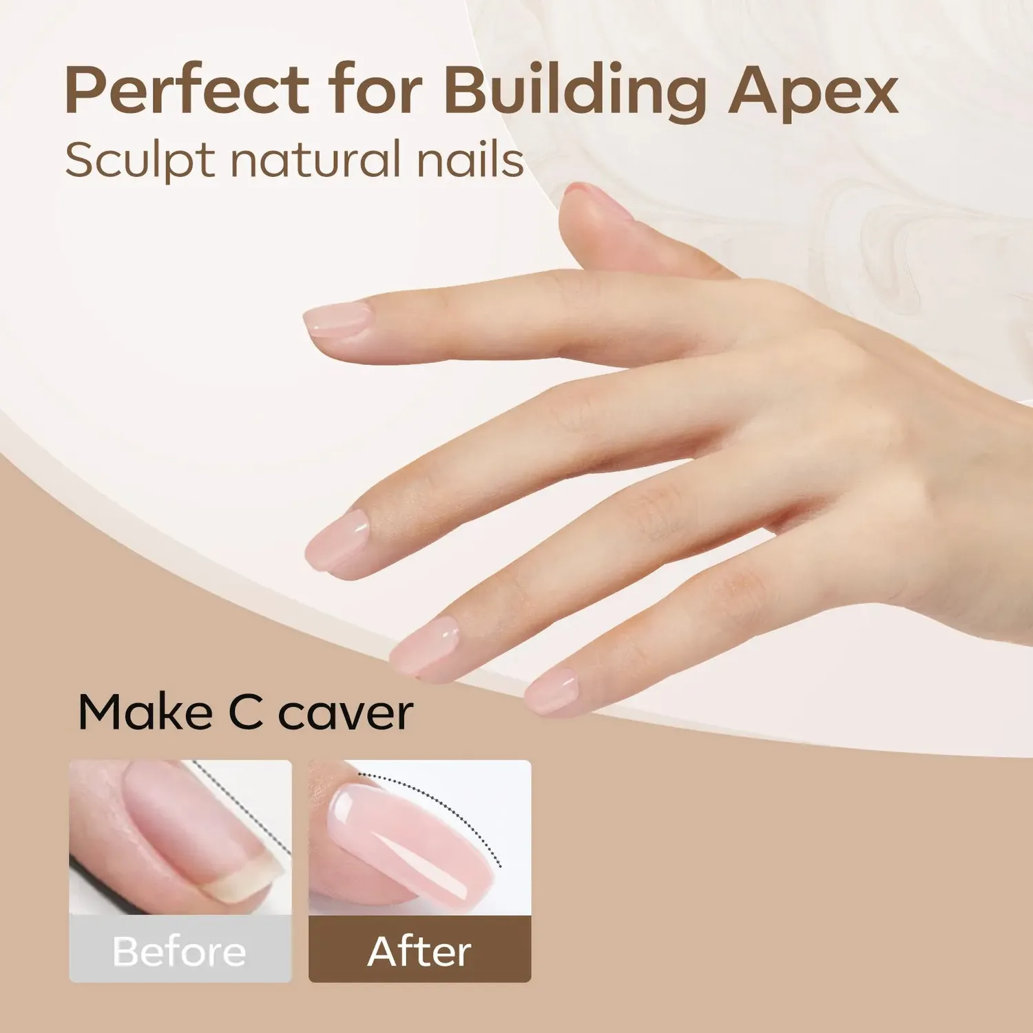 Modelones Builder Gel bygggel Nude Brown brun
