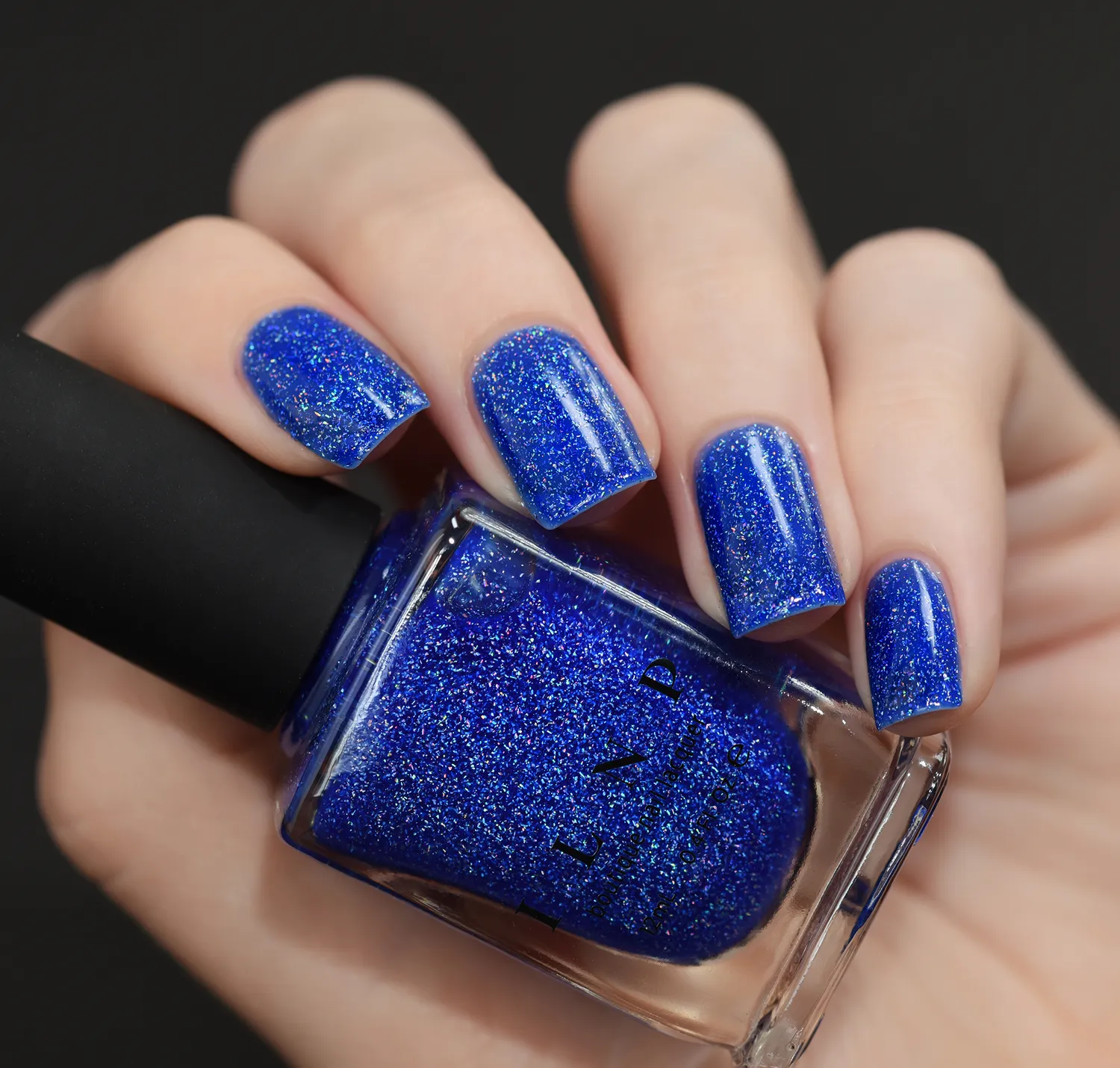ILNP Good Vibes holografiskt nagellack koboltblå jelly
