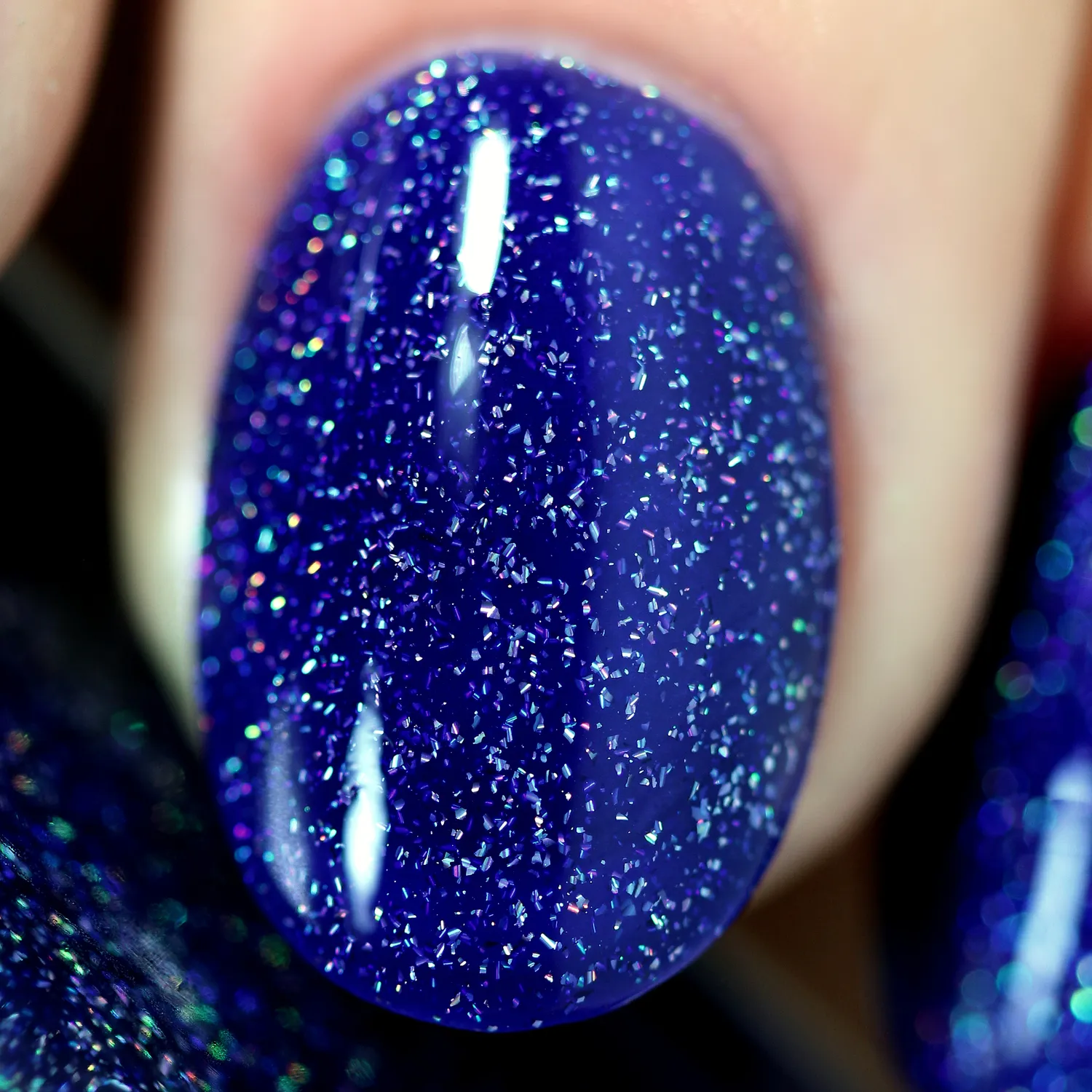 ILNP At Sea Set Sail nagellack koboltblå holo jelly