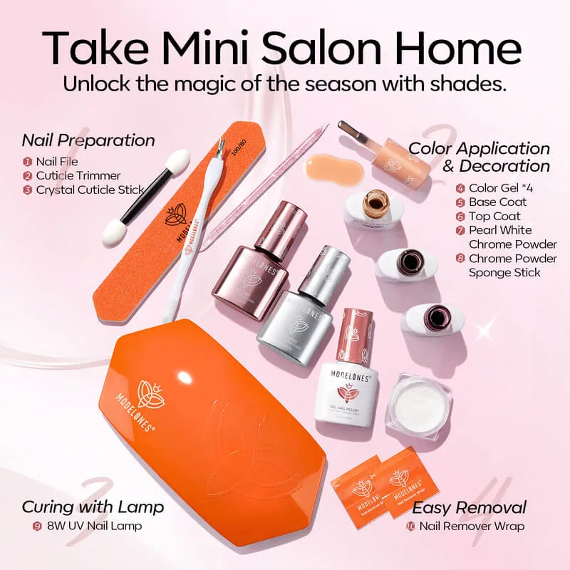 Modelones Juice Jelly gellackkit 4 lack mini lampa