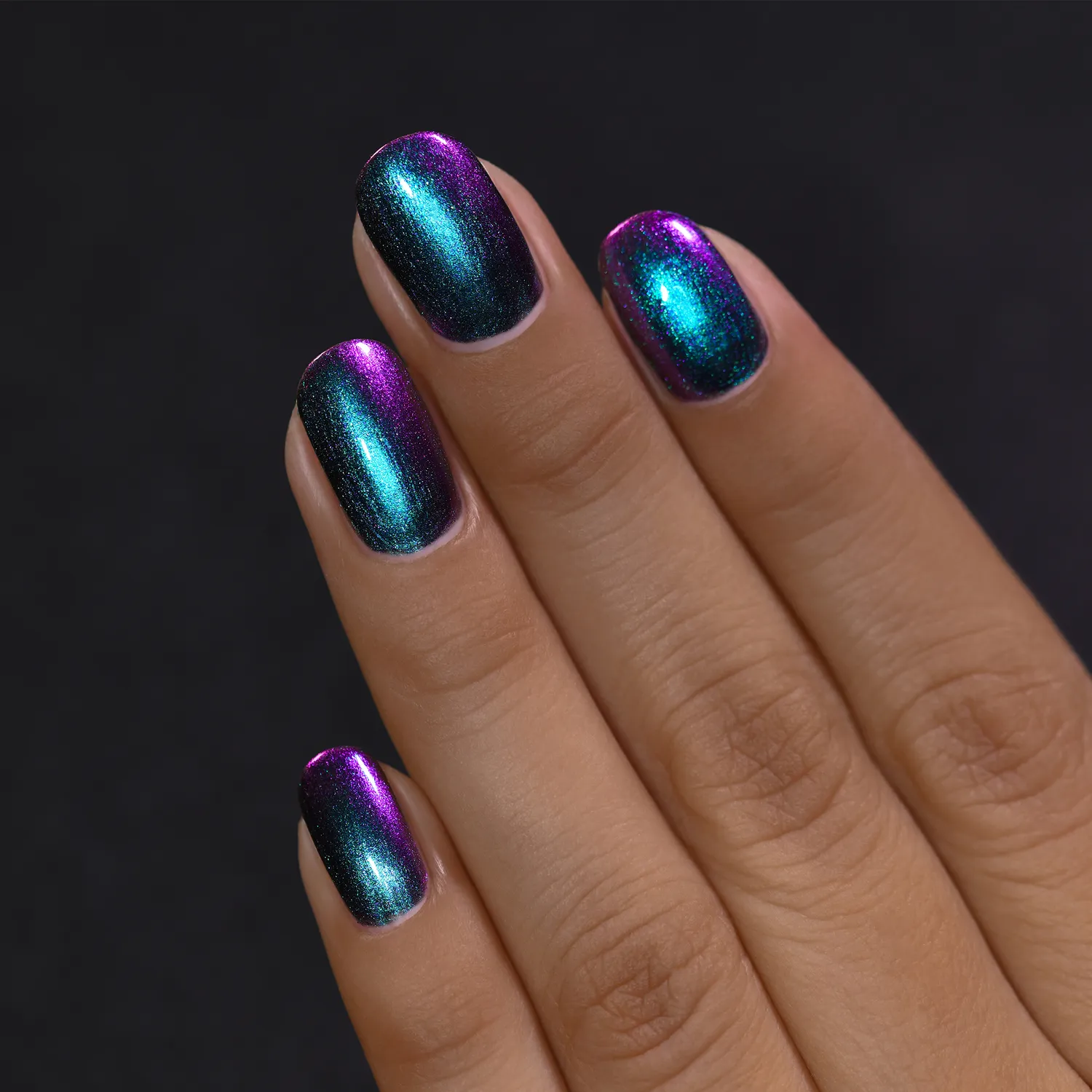 ILNP Hush Ultra Chrome nagellack multikrom teal