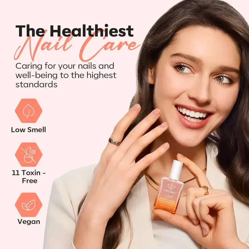 Modelones Red Brown nagelstärkare rödbrun ton med keratin