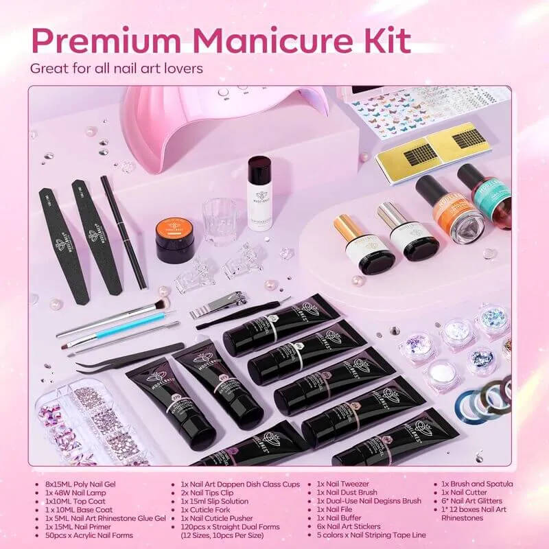 Modelones Rosy Pink polygel kit komplett rosa