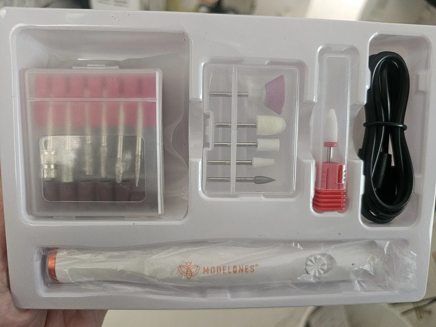 Modelones elektrisk nagelslip sladdlös med LED 12 bits