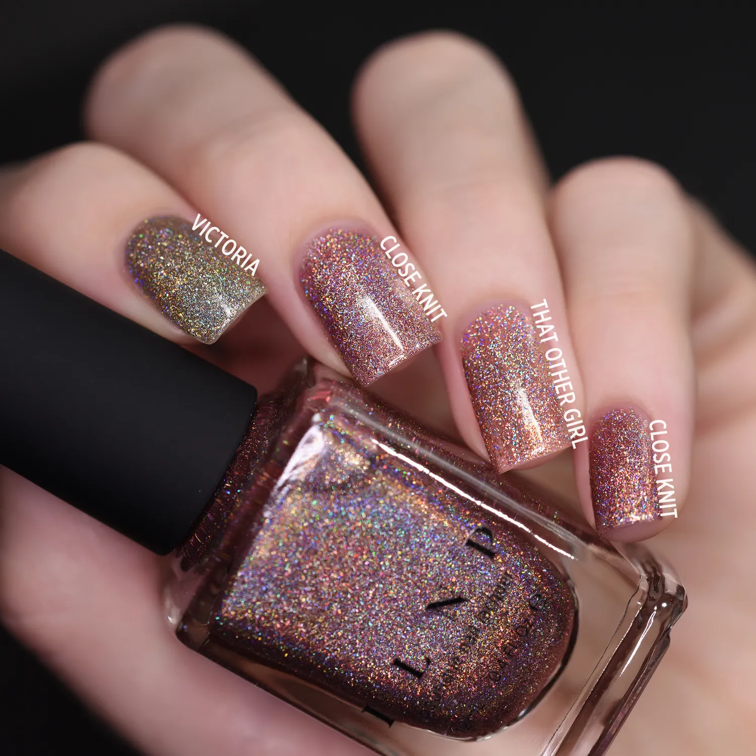 ILNP Ultra Holo Close Knit nagellack varmrosa